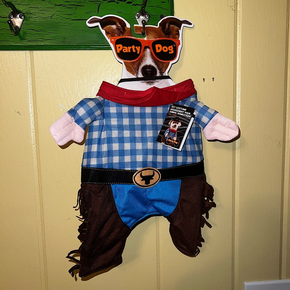 ⭐️NWT Party Dog Walking Western Cowboy Dog/ Cat Halloween Costume M/L - Picture 2 of 12